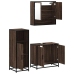 Set de muebles baño 3 pzas madera contrachapada roble marrón