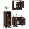 Set de muebles baño 3 pzas madera contrachapada roble marrón