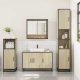 Set de muebles de baño 3 pzas madera contrachapada roble Sonoma