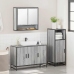 Set de muebles de baño 3 pzas madera contrachapada gris sonoma