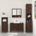 Set de muebles baño 3 pzas madera contrachapada roble marrón