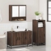 Set de muebles baño 3 pzas madera contrachapada roble marrón