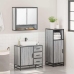 Set de muebles de baño 3 pzas madera contrachapada gris sonoma