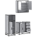 Set de muebles de baño 3 pzas madera contrachapada gris sonoma