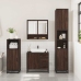 Set de muebles baño 3 pzas madera contrachapada roble marrón