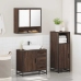 Set de muebles baño 3 pzas madera contrachapada roble marrón