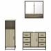 Set de muebles de baño 3 pzas madera contrachapada roble Sonoma