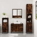 Set de muebles baño 3 pzas madera contrachapada roble ahumado