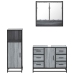 Set de muebles de baño 3 pzas madera contrachapada gris sonoma