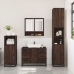 Set de muebles baño 3 pzas madera contrachapada roble marrón