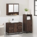 Set de muebles baño 3 pzas madera contrachapada roble marrón