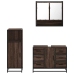 Set de muebles baño 3 pzas madera contrachapada roble marrón