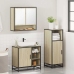 Set de muebles de baño 3 pzas madera contrachapada roble Sonoma