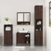 Set de muebles baño 3 pzas madera contrachapada roble marrón