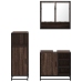 Set de muebles baño 3 pzas madera contrachapada roble marrón