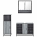 Set de muebles de baño 3 pzas madera contrachapada gris sonoma