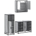 Set de muebles de baño 3 pzas madera contrachapada gris sonoma