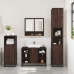 Set de muebles baño 3 pzas madera contrachapada roble marrón