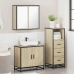 Set de muebles de baño 3 pzas madera contrachapada roble Sonoma