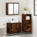 Set de muebles baño 3 pzas madera contrachapada roble ahumado