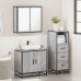 Set de muebles de baño 3 pzas madera contrachapada gris sonoma