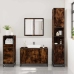 Set de muebles baño 3 pzas madera contrachapada roble ahumado