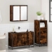 Set de muebles baño 3 pzas madera contrachapada roble ahumado