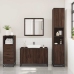 Set de muebles baño 3 pzas madera contrachapada roble marrón