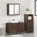 Set de muebles baño 3 pzas madera contrachapada roble marrón