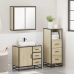 Set de muebles de baño 3 pzas madera contrachapada roble Sonoma