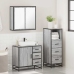 Set de muebles de baño 3 pzas madera contrachapada gris sonoma