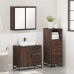 Set de muebles baño 3 pzas madera contrachapada roble marrón