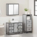 Set de muebles de baño 3 pzas madera contrachapada gris sonoma