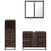 Set de muebles baño 3 pzas madera contrachapada roble marrón