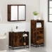 Set de muebles baño 3 pzas madera contrachapada roble ahumado