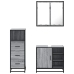 Set de muebles de baño 3 pzas madera contrachapada gris sonoma