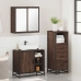 Set de muebles baño 3 pzas madera contrachapada roble marrón