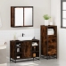 Set de muebles baño 3 pzas madera contrachapada roble ahumado