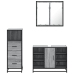 Set de muebles de baño 3 pzas madera contrachapada gris sonoma