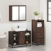 Set de muebles baño 3 pzas madera contrachapada roble marrón