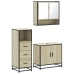 Set de muebles de baño 3 pzas madera contrachapada roble Sonoma