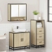 Set de muebles de baño 3 pzas madera contrachapada roble Sonoma