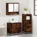 Set de muebles baño 3 pzas madera contrachapada roble ahumado