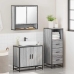 Set de muebles de baño 3 pzas madera contrachapada gris sonoma