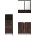 Set de muebles baño 3 pzas madera contrachapada roble marrón