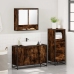 Set de muebles baño 3 pzas madera contrachapada roble ahumado