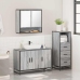 Set de muebles de baño 3 pzas madera contrachapada gris sonoma