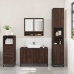 Set de muebles baño 3 pzas madera contrachapada roble marrón