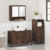 Set de muebles baño 3 pzas madera contrachapada roble marrón