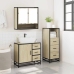 Set de muebles de baño 3 pzas madera contrachapada roble Sonoma